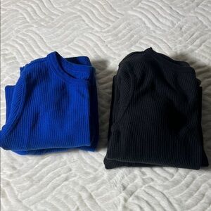 Cozy Kids' Crewneck Set in Blue and Black